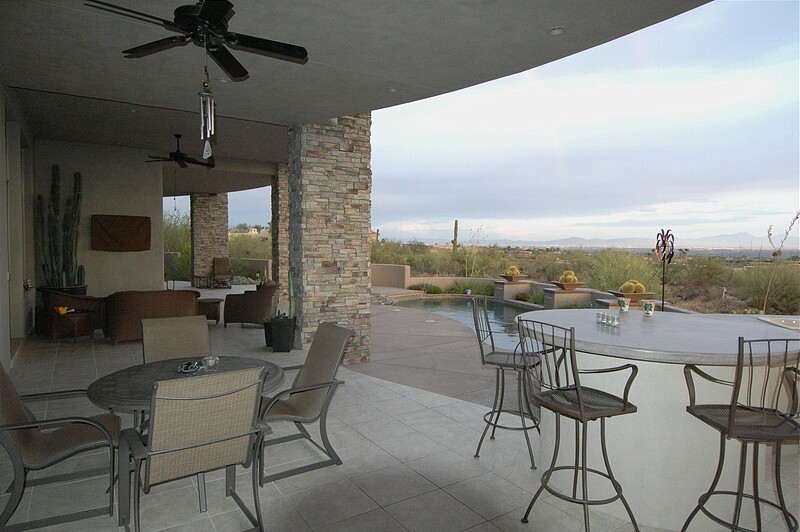 Another view of the rear patio