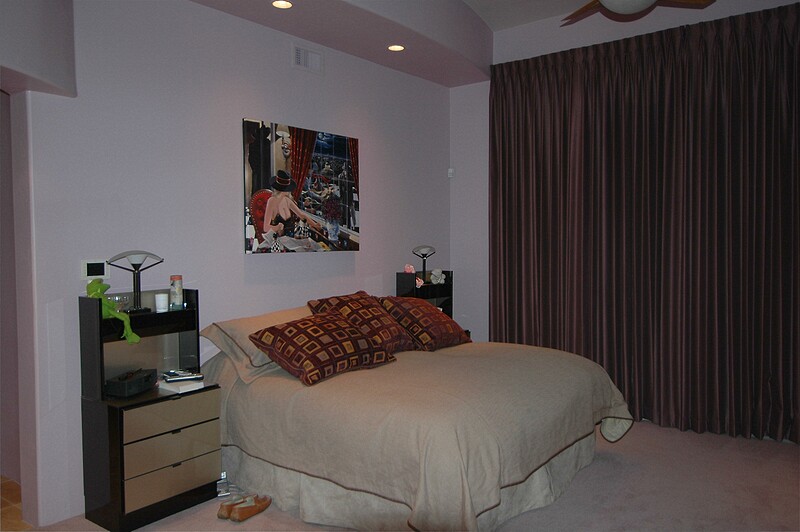 The Master Bedroom, this shot was taken before the Exercise Room addition